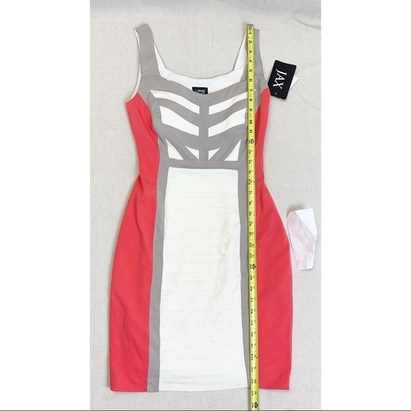 Colorblock shutter pleat body con dress NWT - Picture 3 of 10